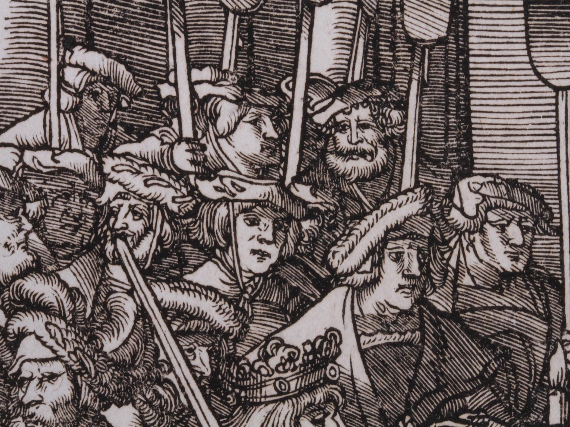 ANTIQUE WOODCUT MEDIEVAL KNIGHTS BY LEONHARD BECK PIC-3